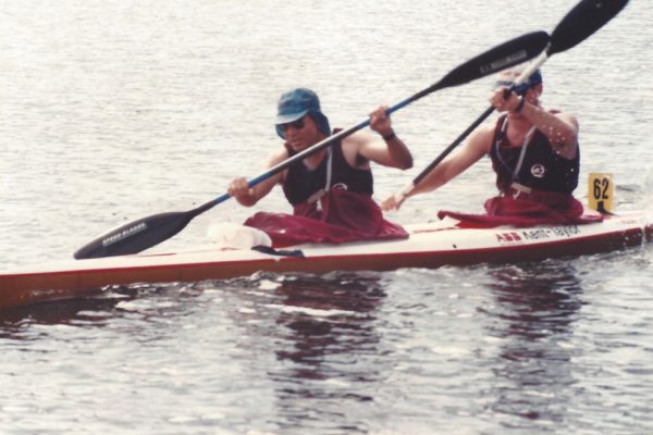 1993 Australian Canoe Marathon Titles. OMTK2 Georgie Athanasiou & Phil Ebzery