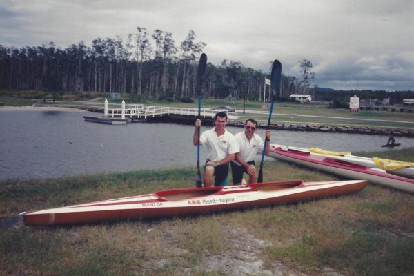 1993 Queensland Canoe Marathon Titles. OMTK2 Phil Ebzery & Georgie Athanasiou