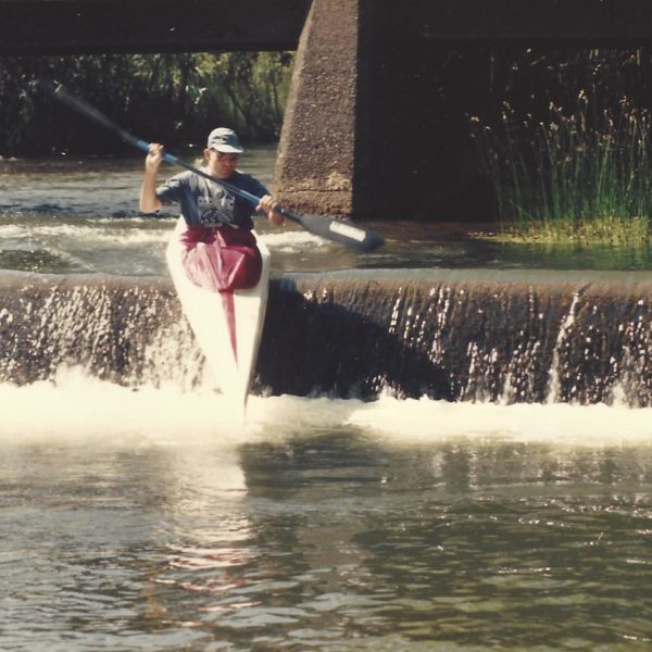 1994 Katherine Canoe Race Georgie Athanasiou Jumping Weir