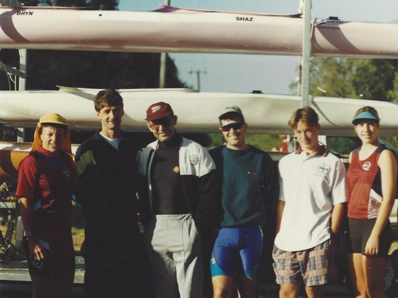 1995 Australian Canoe Marathon Titles Ravenswood - Western Australia. Marilyn Drynan, Steve McLay, Georgie Athanasiou, Rod Smerdon, Kieran McLay, Karyn Peden