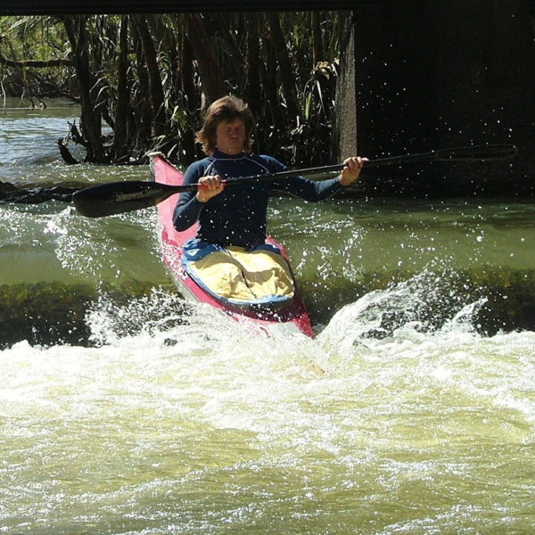 2006 Katherine. Alistair Cameron Jumping the Weir.